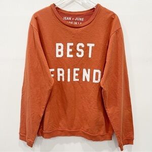 Jean + June Best Friend Crewneck Sweatshirt Cotton XL